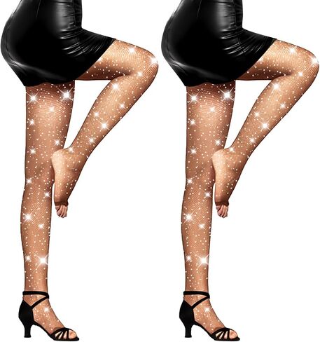 Women's 2 Pairs Dance Fishnet Tights in Kuwait