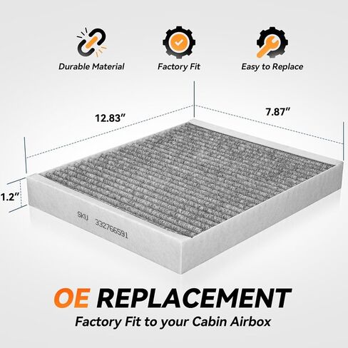 Auto Dynasty Cabin Air Filter Compatible with 2013-2024 Buick Cadillac Chevy Blazer Colorado GMC Acadia Canyon, Replacement for 13271191 13356914 13356916 13508023 22743911 800181P LA1123 CF283 CF185 in Saudi Arabia