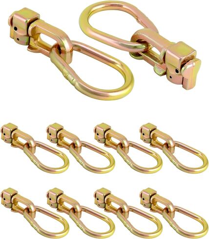 Qwork l-track stud stud double forting مع رابط الكمثرى ، لإنشاء نقاط مرساة فورية ، من خلال العمل مع L track Rails في شاحنتك ، أو مقطورة ، حد تحميل العمل يبلغ 1،666 رطل 10 حزمة in Saudi Arabia