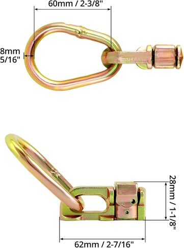 Qwork l-track stud stud double forting مع رابط الكمثرى ، لإنشاء نقاط مرساة فورية ، من خلال العمل مع L track Rails في شاحنتك ، أو مقطورة ، حد تحميل العمل يبلغ 1،666 رطل 10 حزمة in Saudi Arabia