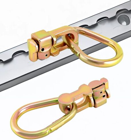 Qwork l-track stud stud double forting مع رابط الكمثرى ، لإنشاء نقاط مرساة فورية ، من خلال العمل مع L track Rails في شاحنتك ، أو مقطورة ، حد تحميل العمل يبلغ 1،666 رطل 10 حزمة in Saudi Arabia