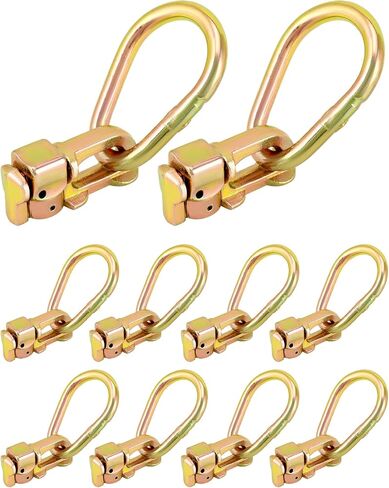 Qwork l-track stud stud double forting مع رابط الكمثرى ، لإنشاء نقاط مرساة فورية ، من خلال العمل مع L track Rails في شاحنتك ، أو مقطورة ، حد تحميل العمل يبلغ 1،666 رطل 10 حزمة in Saudi Arabia