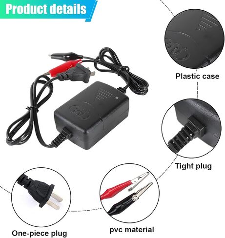 12V 1300mA Sealed Lead Acid (SLA) Battery Charger, Automatic Trickle Charger Maintainer with Short Circuit Protection, Universal for Car, Motorcycle, RV, ATV, Boat Batteries (1PC) in Saudi Arabia