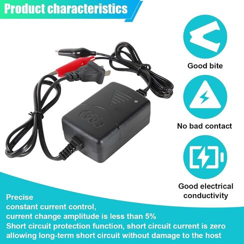12V 1300mA Sealed Lead Acid (SLA) Battery Charger, Automatic Trickle Charger Maintainer with Short Circuit Protection, Universal for Car, Motorcycle, RV, ATV, Boat Batteries (1PC) in Saudi Arabia