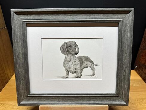 مصغرة Dachshund Dog Graphite Pencil Art Sketch رسم طباعة صورة محدودة ~ بعنوان "El'destructo!" بقلم ديفيد ألين (11x14 حصيرة وطباعة فقط) in Saudi Arabia