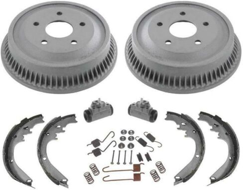 الطبول الخلفية أحذية الفرامل أحذية العجلات طقم الينابيع 6pc ل Dodge لـ RAM 1500 1994-1999 CAB الطاقم الموسع غير ASBESTOS المواد العضوية 1408-25593 in Saudi Arabia