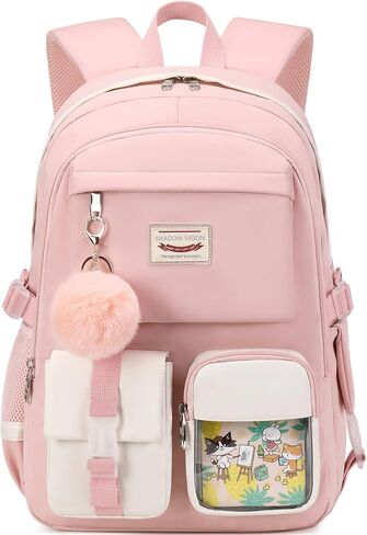 SHADOW VISION School Backpacks for Girls Backpack Cute Backpack Teen Girl Bookbag School Bag Backpack for Girls School Teens (Black) in Saudi Arabia