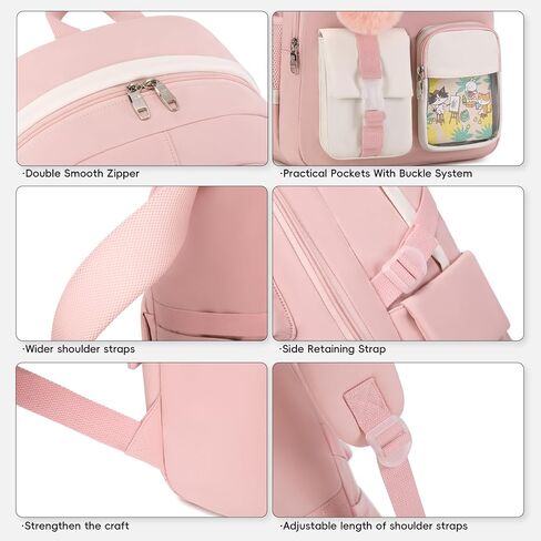 SHADOW VISION School Backpacks for Girls Backpack Cute Backpack Teen Girl Bookbag School Bag Backpack for Girls School Teens (Black) in Saudi Arabia