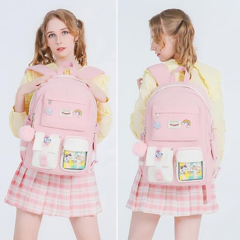 SHADOW VISION School Backpacks for Girls Backpack Cute Backpack Teen Girl Bookbag School Bag Backpack for Girls School Teens (Black) in Saudi Arabia