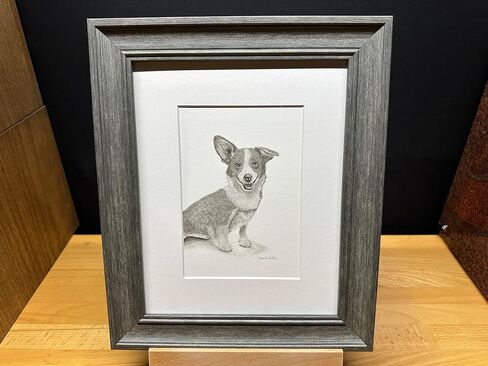 Corgi Dog Graphite Pencil Art Sketch Drawing Print Picture Limited Edition ~ Titled 'Queen's Guardian' by David Allen (11x14 Mat & Print Only) in Saudi Arabia