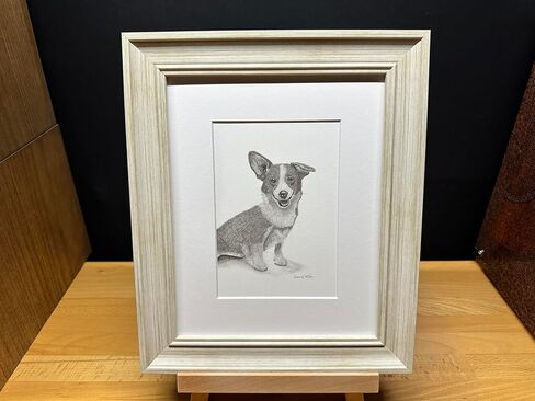 Corgi Dog Graphite Pencil Art Sketch Drawing Print Picture Limited Edition ~ Titled 'Queen's Guardian' by David Allen (11x14 Mat & Print Only) in Saudi Arabia