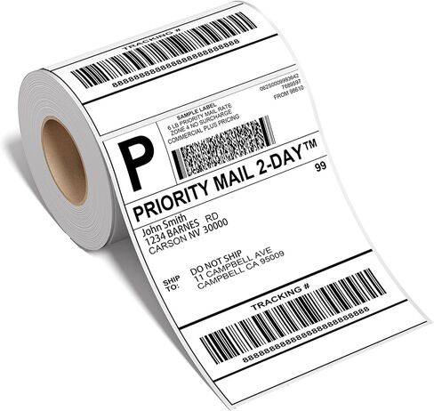 ASprink 4"x6" Thermal Shipping Address Labels - Thermal Labels 4"x6" for Label Printer - Address Label Paper Compatible with MUNBYN, Rollo, and Other Thermal Printer, 1 Pack(500 Roll/Pack) in Kuwait