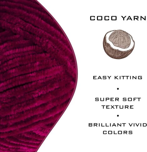 Velvet Yarn for Crocheting – CocoYarn - Chenille Chunky Yarn for Hand Knitting, Fluffy Soft Plush Jumbo Amigurum Super Bulky Baby Blanket Yarn for Crochet Size 6 100g (131yds) ((Powder Blue-35)) in Saudi Arabia