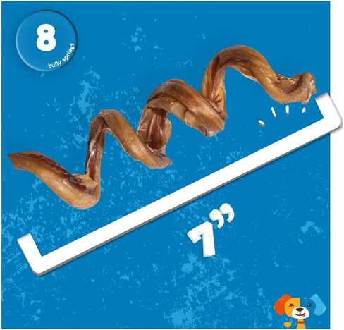 Jack&Pup Bully Rings | 4" Bully Stick Rings Single Ingredient Dog Treat, Rawhide Free Dog Chews (8 Ct) in Kuwait