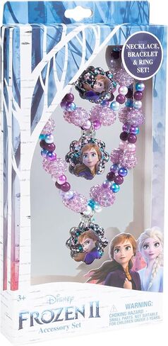 LUV HER Girls Jewelry Set - Dress Up Toy Jewelry Box Set with Bead Necklaces, Bracelets, and Rings - Frozen Play Accessories - Ages 3+ in Kuwait