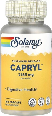 سولاراي كابريل | إطلاق مستدام لحمض الكابريليك | دعم صحي للجهاز الهضمي | 16 حصة | 100 كبسولة نباتية | عبوة من 2 in Kuwait
