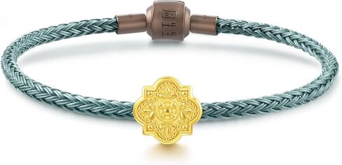 CHOW SANG SANG 999 24K Solid Gold Mini Charm Antique Love Charme Mini Bracelet for Women 93019C in Kuwait