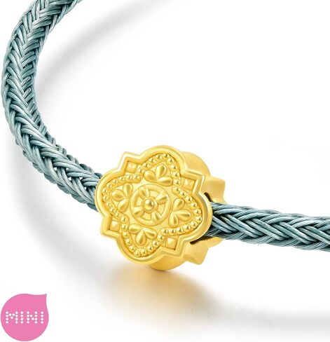 CHOW SANG SANG 999 24K Solid Gold Mini Charm Antique Love Charme Mini Bracelet for Women 93019C in Kuwait