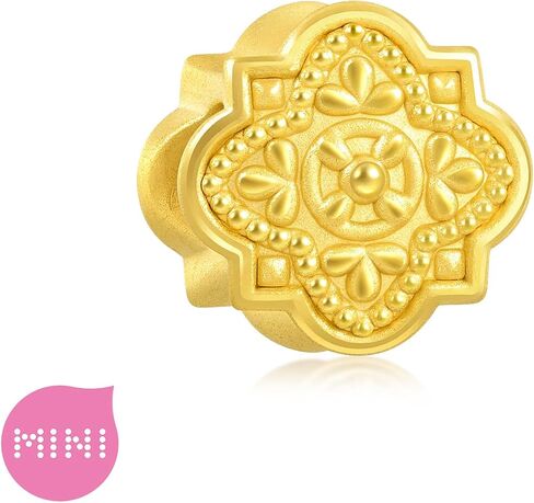 CHOW SANG SANG 999 24K Solid Gold Mini Charm Antique Love Charme Mini Bracelet for Women 93019C in Kuwait