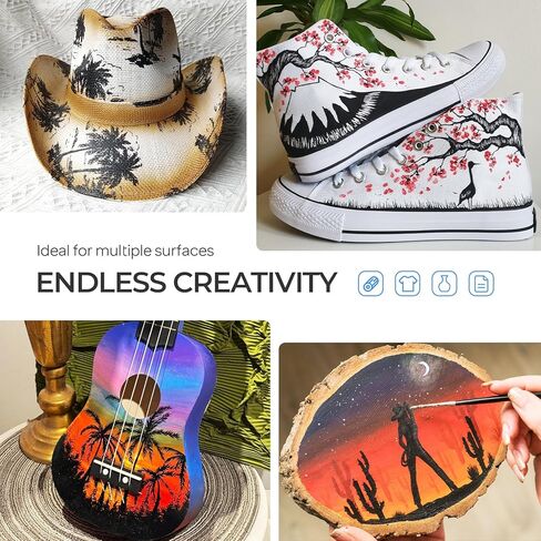 Nicpro Black Large Acrylic Paint Set (69 oz, 2040 ml) Rich Art Painting Supplies Non Toxic for Multi Surface, Canvas, Wood, Leather, Fabric Stone Craft, for Kid & Adult with Pump in Kuwait