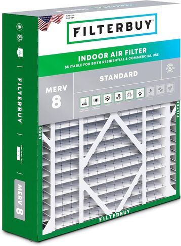 Filterbuy 21x21.5x5 Air Filter MERV 8 Dust Defense (1-Pack), Pleated HVAC AC Furnace Air Filters Replacement for Trane Perfect Fit and American Standard (Actual Size: 20.00 x 21.09 x 4.97 Inches) in Saudi Arabia