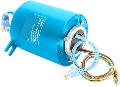 Ethernet Through Hole Slip Ring, 25.4mm Bore OD86mm 1 Channel Gigabit Ethernet Slip Ring with 10Wire 2A GJ45 Male Connector in Saudi Arabia