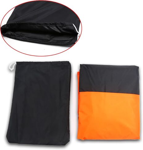 uxcell XXXL 190T Rain Dust Protector Black+Orange Scooter Motorcycle Cover 116" for Yamaha in Saudi Arabia