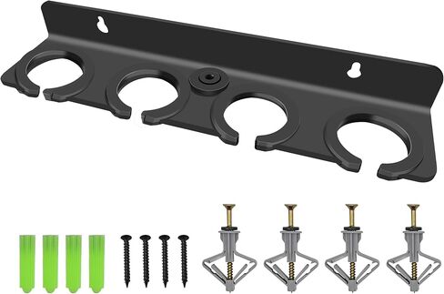 Multi microphone holder for wall (Aluminum) for Handheld Dynamic Wired and Wireless, Multiple Mic Organizer for Mic Stand, Rubber padding/Wall Mounted or Mounts to 5/8"-27 or 3/8"-16 threaded Stand in Kuwait