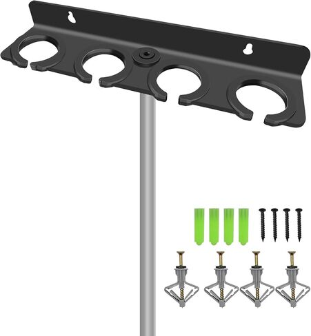 Multi microphone holder for wall (Aluminum) for Handheld Dynamic Wired and Wireless, Multiple Mic Organizer for Mic Stand, Rubber padding/Wall Mounted or Mounts to 5/8"-27 or 3/8"-16 threaded Stand in Kuwait