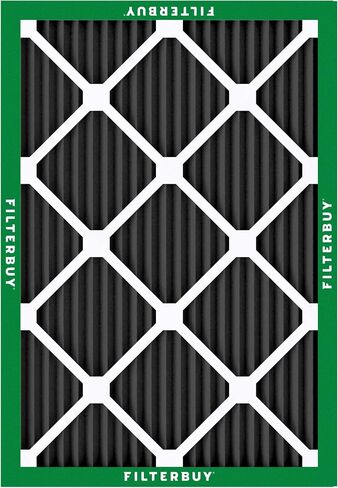 Filterbuy 16x25x1 فلتر هواء MERV 8 مزيل الرائحة (6 عبوات)، استبدال مرشحات هواء فرن HVAC AC المطوية بالكربون المنشط (الحجم الفعلي: 15.50 × 24.50 × 0.75 بوصة) in Saudi Arabia