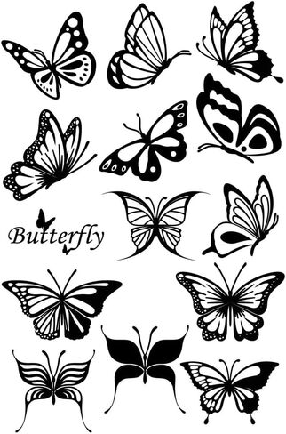 Butterfly Flowers Butterflies Pattern Clear Stamps Silicone Stamp Sentiment,Floral Greetings Words Transparent Seal Stamps for Holiday Card Making Decoration DIY Scrapbooking Album DIY Crafts in Saudi Arabia