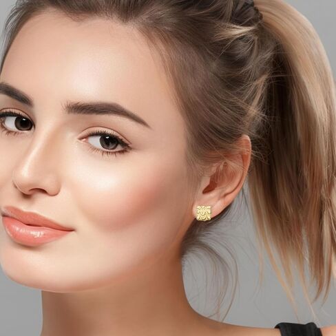 Nugget Earrings Gold Nugget Earrings for Men Gold Earring for Men 925 Sterling Silver 14K Gold Plated Best Earring for Sensitive Ears Gleaming Gift Choice in Saudi Arabia