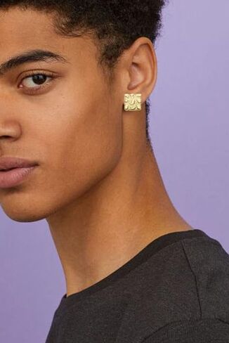 Nugget Earrings Gold Nugget Earrings for Men Gold Earring for Men 925 Sterling Silver 14K Gold Plated Best Earring for Sensitive Ears Gleaming Gift Choice in Saudi Arabia