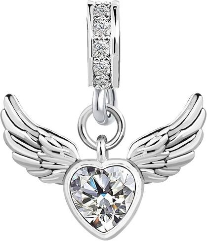 Kunbead Guardian Angel Wings Heart Starsteston Dangle Charms متوافق مع سوار Pandora Charm للنساء in Saudi Arabia