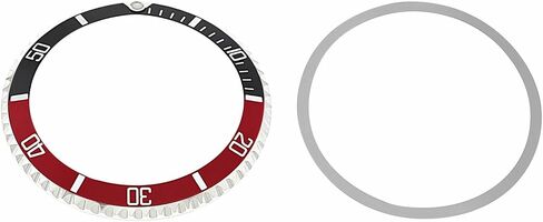 Ewatchparts الإطار وإدراج متوافق مع غواصة رولكس الأقدم 5508 ، 5512 ، 5513 ، 1680 نموذج الأسود/الأحمر in Saudi Arabia