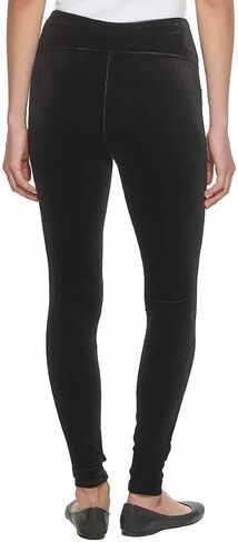 Andrew Marc Womens Lightweight Velvet Leggings (Large, Black) in Saudi Arabia