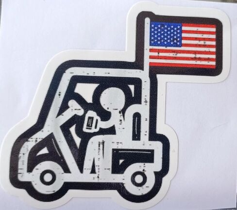 Golf Cart American Flag Sticker Laptop USA Stickers Funny Beer Golfing Drinking Golfer Patriotic Flag, Outdoor car Decals Vinyl Bumper Sticker Golf Ball Window Decal Golf Ball. in Kuwait