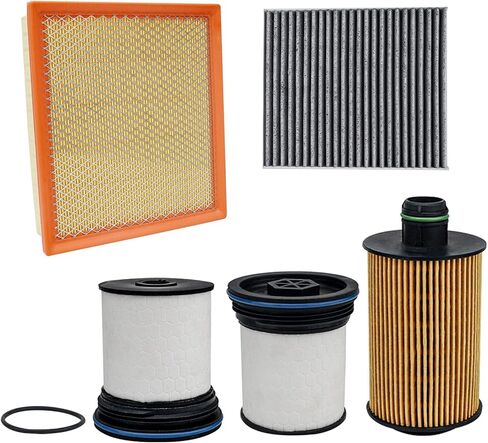 Fuel Filter Kit with Oil/Air/Cabin/Filter Kit Compatible with Grand Cherokee 3.0L Diesel 2014-2020 Replaces 04726067AA 68229402AA 04861688AA 68079487AA in Saudi Arabia