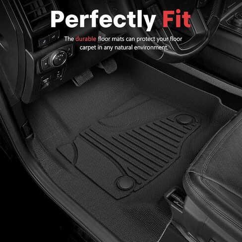 Floor Mats for 2018-2025 Ford Expedition/Expedition Max/Expedition Limited, with 2nd Row Bucket Seat, All Weather Protection Mat Includes 1st and 2nd 3rd Row Liner Black in Saudi Arabia