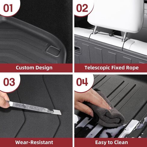 Floor Mats for 2018-2025 Ford Expedition/Expedition Max/Expedition Limited, with 2nd Row Bucket Seat, All Weather Protection Mat Includes 1st and 2nd 3rd Row Liner Black in Saudi Arabia