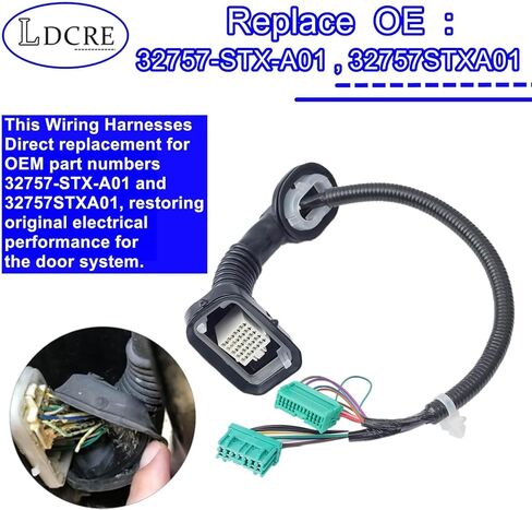 32757-STX-A00 Door Sub Wire Harness Front Left Driver Side Replacement for Honda for Acura for MDX Base 3.7L V6 2007-2009,Door Sub-Wire Harness Replace 32757STXA00 in Saudi Arabia