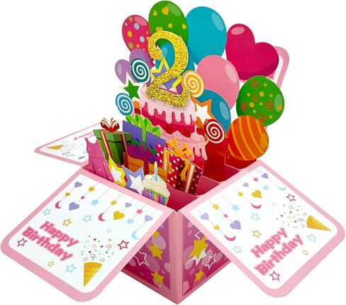 ZOOYOO Happy 1st Birthday Card,3D Pop Up First Birthday Greeting Card for Baby Boy,Son,Grandson,Nephew with 1 Envelop,1 Message Card(Blue) in Kuwait