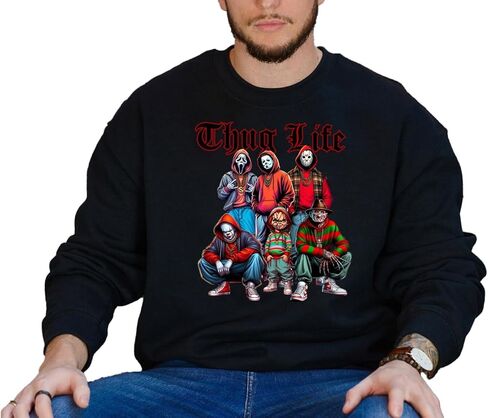 قميص رعب Thug Life - قميص رعب وبلوزات - Thug Life Halloween Menging Dasks Disings (T -Shirt) in Kuwait