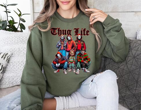 قميص رعب Thug Life - قميص رعب وبلوزات - Thug Life Halloween Menging Dasks Disings (T -Shirt) in Kuwait