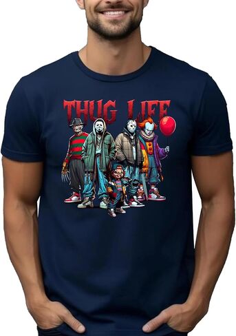 Thug Life Horror Shirt - Horror Graphic T-shirt & Sweatshirt - Thug Life Halloween Menacing Masks Unisex Shirts (T-shirt) in Kuwait