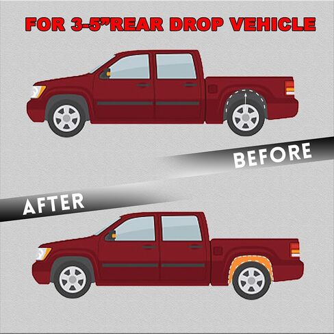3''-5'' Shock Extender Brackets Compatible with Chevrolet Silverado C1500 GMC Sierra C1500 1988-1998 2WD Rear Shocks Drop Lowering Extension Brackets in Saudi Arabia
