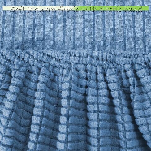 كرسي صحن أغطية تمتد جولة قمر صحن الكرسي غلاف Slipcovers Jacquard قابلة للطي كرسي الغلاف كرسي مريح كرسي حامي لغرفة النوم 2 قطع الأزرق in Kuwait
