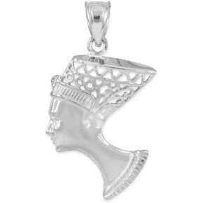 Claddagh Gold محكم 925 Sterling Silver Egyptian Queen Nefertiti filigree charm arndant in Kuwait