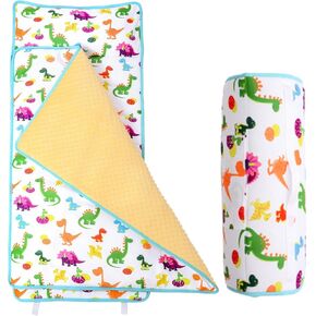 JISEN طفل صغير قيلولة حصيرة 3 في 1 كيس نوم للأطفال مع وسادة قابلة للإزالة وبطانية قيلولة حصيرة للأطفال الصغار للرعاية النهارية مرحلة ما قبل المدرسة رياض الأطفال التخييم السفر حورية البحر in Kuwait