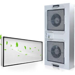 JJFFTAO، غطاء التدفق الصفحي لمرشح HEPA H14، وحدة مرشح المروحة المحدثة (يتضمن فلتر HEPA) 100/ISO فئة 5 غرفة الأبحاث/المختبر/غرفة الأبحاث/غرفة الفطر، غطاء تدفق الهواء الصفحي (46.2 بوصة × 22.6 بوصة 110 فولت) in Kuwait